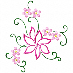 Flowers And Tree Embroidery Design 4 Flowers And Tree Embroidery Design 4